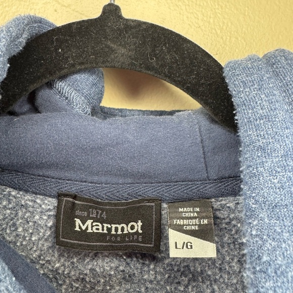 Marmot Men's Navy Graphic‎ Hoodie - Picture 3 of 4